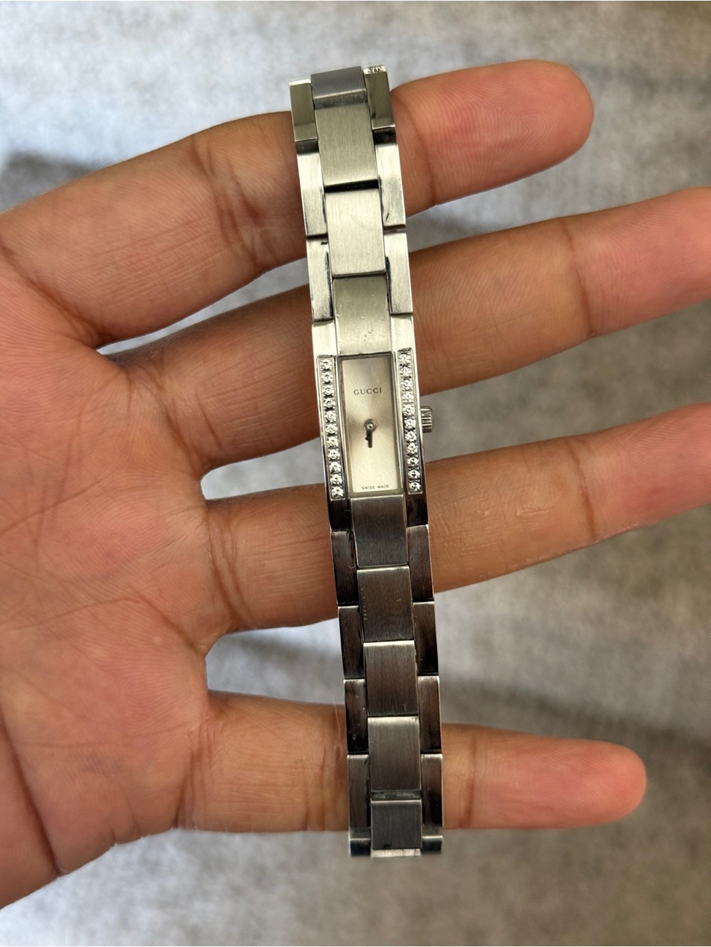 Gucci Diamond Accent Silver Tone Dial 4600L Series Women's Watch